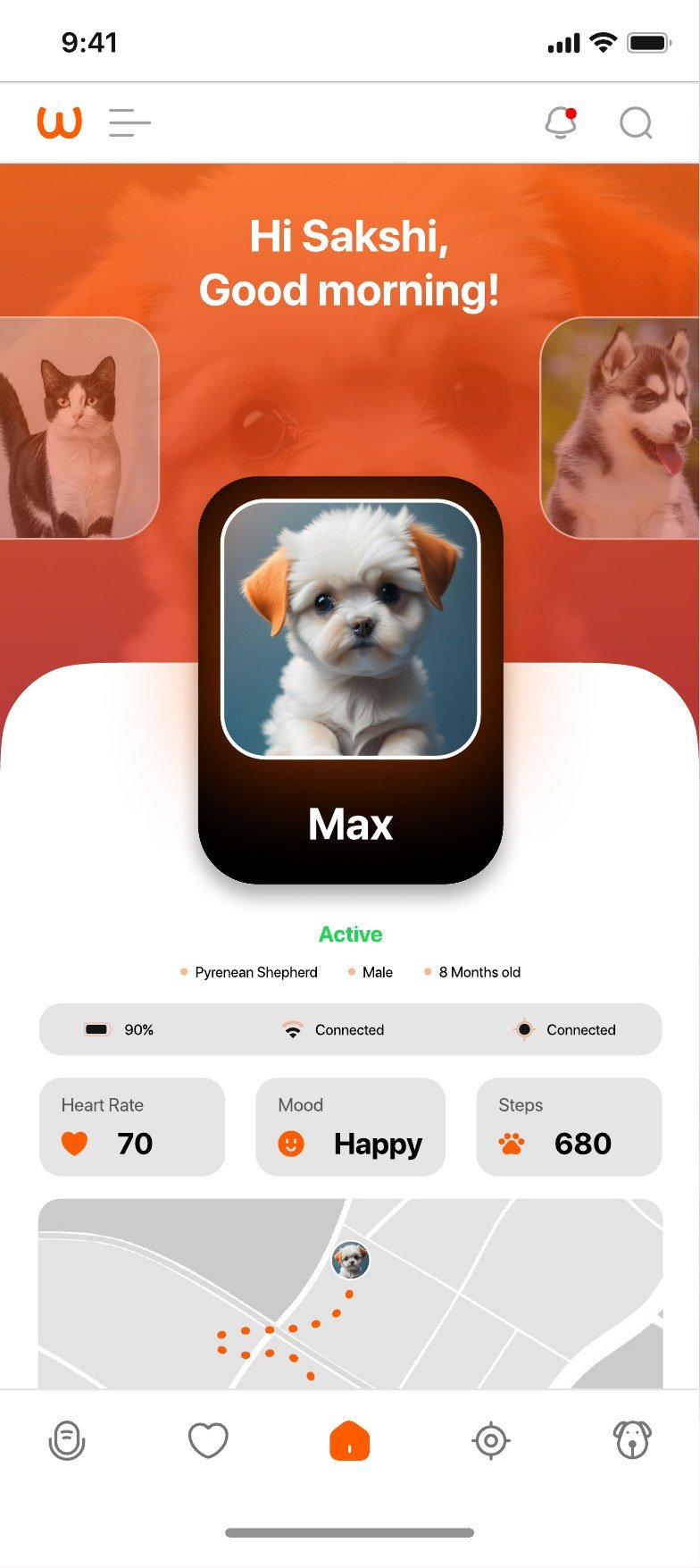 Pawsome home screen